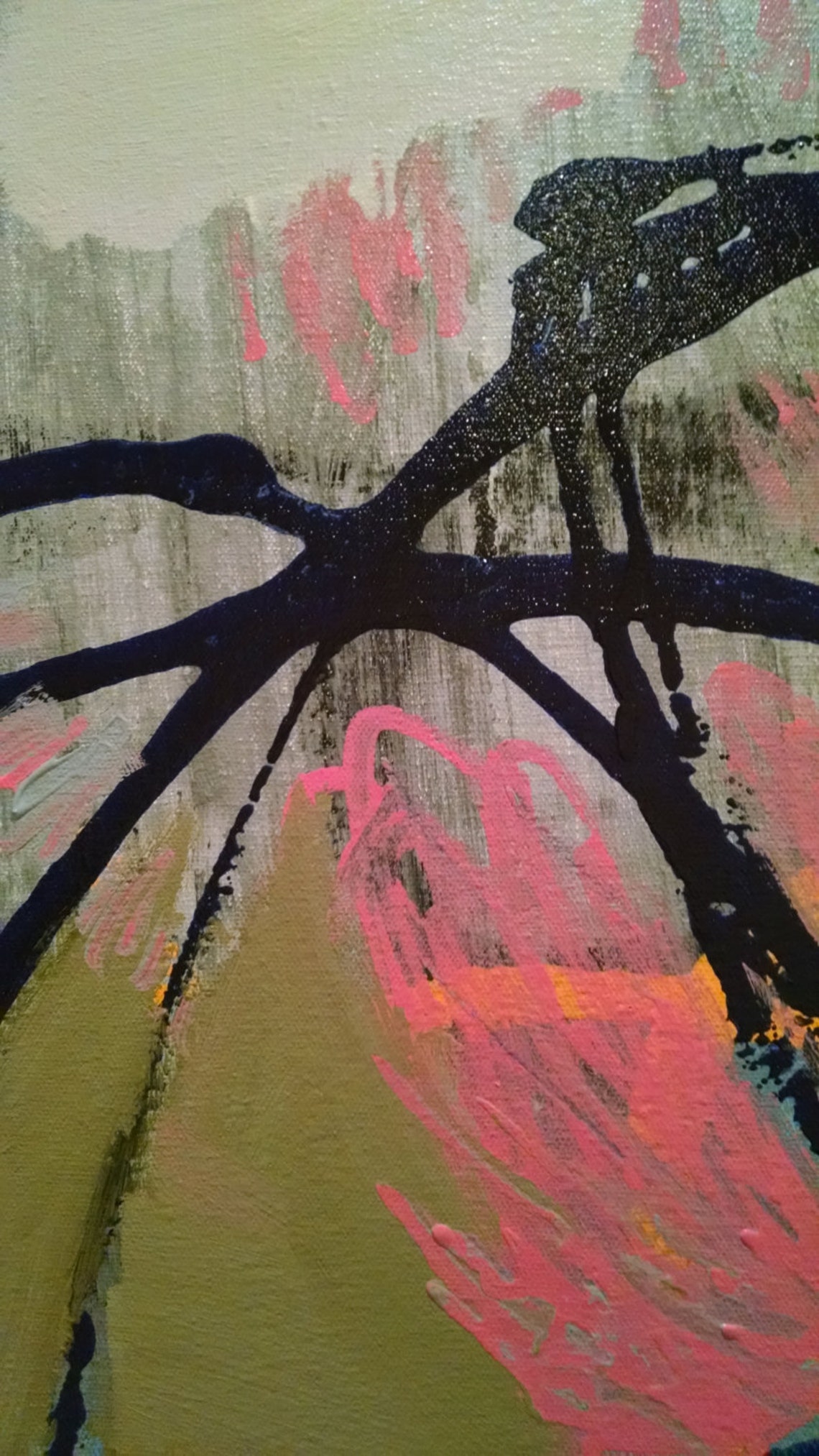 Original Painting Large Abstract Mixed Media Acrylic Art by Aisyah Ang