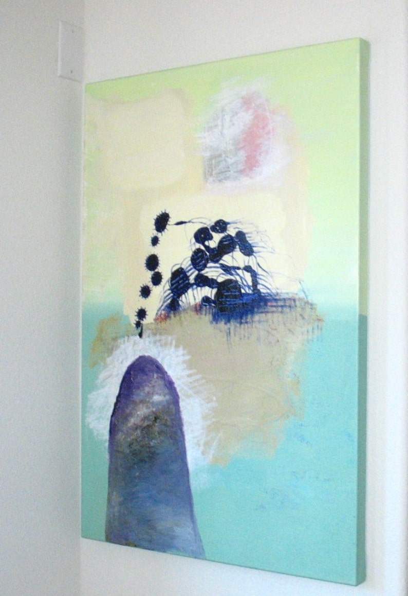 Original Painting Large Abstract Mixed Media Acrylic Art by Aisyah Ang