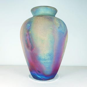Copper matt Raku vase , Large vase , 2.5 liters volume , pottery , American Raku Artwork