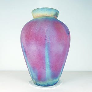 Copper matt Raku vase , Large vase , 2.5 liters volume , pottery , American Raku Artwork