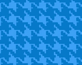 Rocket Blue Mini Houndstooth Free Spirit Designer Collection Quilting Fabric By The Yard