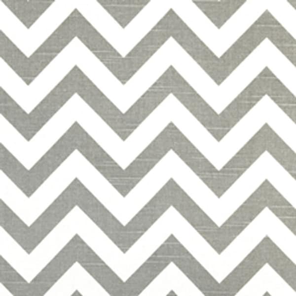 Premier Prints Zig Zag Ash Gray White Slub Chevron Stripe Home Decorating Fabric By The Yard