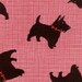 Fabric Finders Red Micro Check Gingham Scottish Terrier Dog Puppy Quilting Apparel Applique Fabric By The Yard
