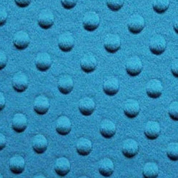 REMNANT PIECE - Minky Dimple Dot Fabric Top Quality Plush Dark Turquoise Free Shipping