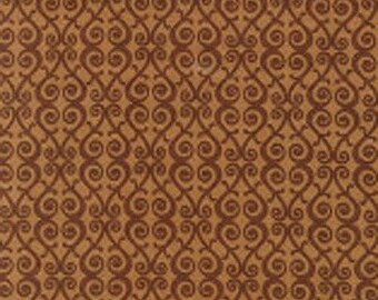 Robert Kaufman Free To Grow Swirls Brown Organic Cotton Clothing Quilting Fabric By The Yard