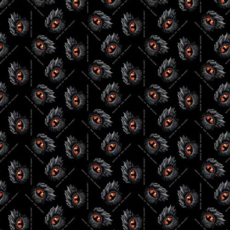 House of the Dragon Game of Thrones Dragon Eye Cotton Fabric by the