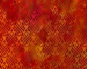 Celtic Red Dragon Orange Flames In The Beginning Cotton Fabric By The Yard