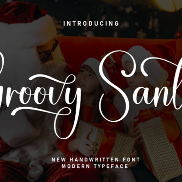 Groovy Santa Font, Swirly Font, Calligraphy Font, Wedding Font, Retro Font, Handwritten Font, Cricut Font, Casual Font, Thin Font