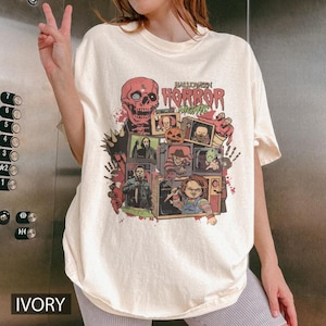 Vintage 90s Halloween Movies, Retro Horror Night Shirt, Halloween Vibes Sweatshirt, Halloween Hoodie, Horror Movies Characters Shirt