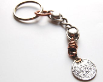 mixed metal keychain