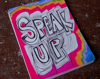 speak up sticker