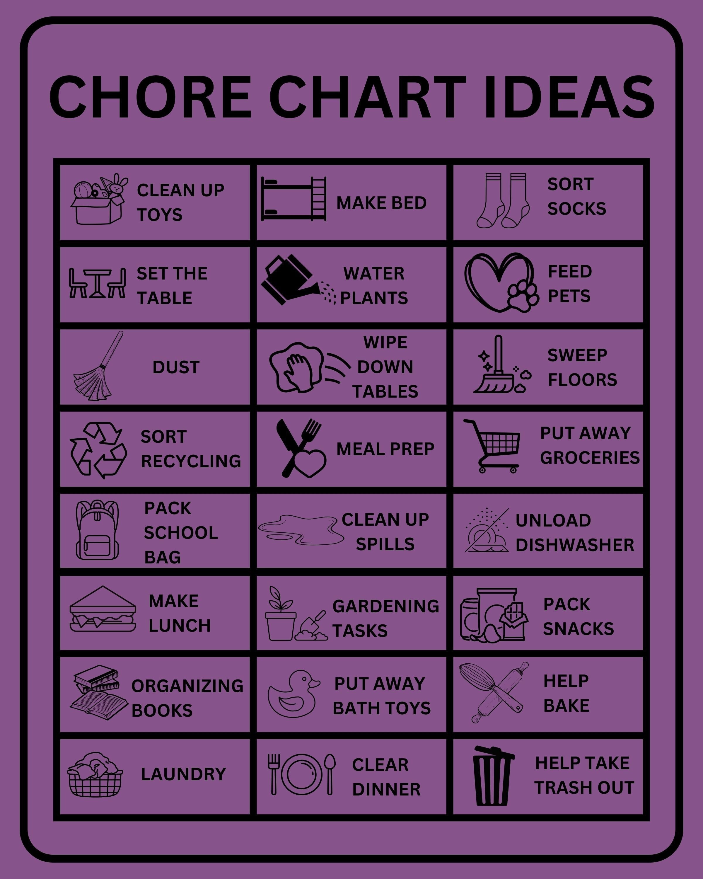 Interactive Chore Chart for Kids Customizable & Fun - Etsy