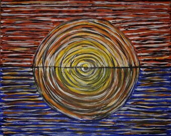 Sunset -  acrylic abstract painting