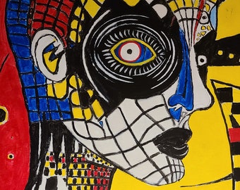 Abstract alien painting