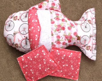pink plush catnip toy, catnip fish toy, cat toys, fish cat toy with catnip, washable cat toy, fabric fish toy for cats, pink plush cat toy