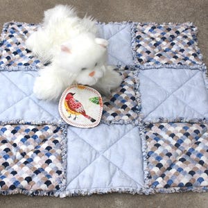 Dark Gray Blanket, Cat or Dog Bedding, Pet Quilt, Travel Pet Mat