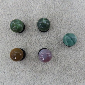 INDIAN AGATE Shoe Charms (Set of 5)- Compatible with Crocs & Wristbands- Real Natural Crystal Green Earth Tone Grounding Gemstone