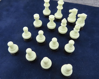 WHITE CHESS PIECES Shoe Charms Set of 16 Compatible with Crocs & Wristbands Nerdy Novelty Croc Shoe Accessories King Queen Pawns Knights