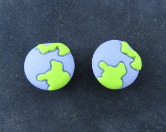 Planet Earth Globe Shoe Charms (Pair of 2)- Compatible with Crocs & Wristbands- World Map Travel Astronomy Space Vacation Gifts Accessories
