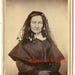 Smirking widow cdv mourning memorial vintage photo lace veil black dress dark Victorian woman