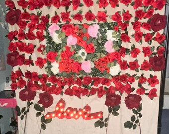 3D Leuchten künstliche Blume Wand Hintergrund Party und Fotografie Dekor Braut-Liebesthema