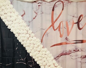 Liebe Blumen Wand Foto Party Braut Hintergrund