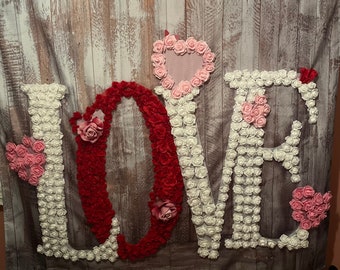 Valentinstag und Verlobung Braut Liebe Blumen Wand Hintergrund Party und Event Fotografie Dekor