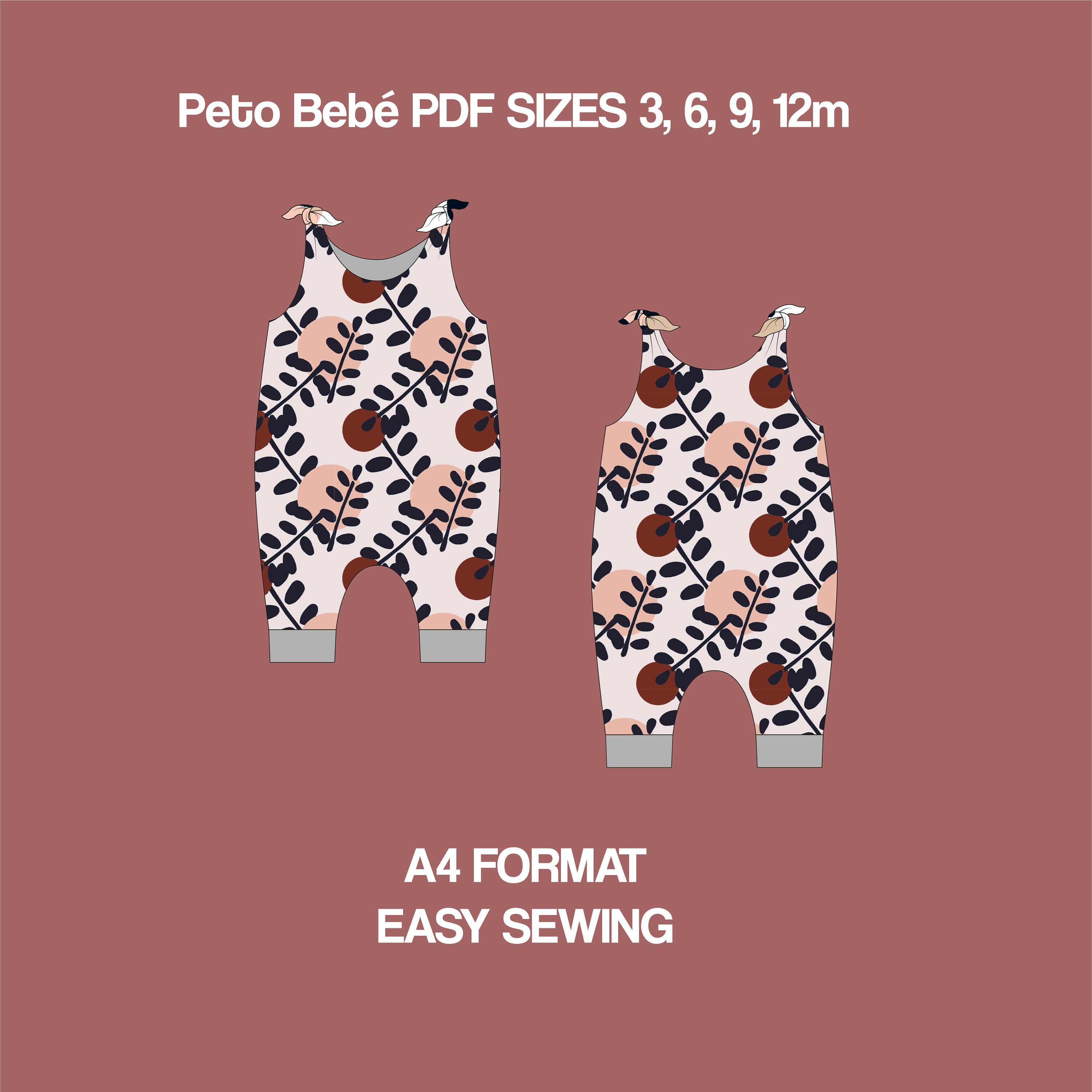 Baby Overalls Pattern, Baby Romper Pattern, Easy Children's Pattern ...