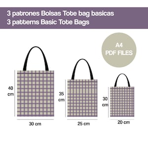 patron BOLSA TOTE pdf, patrones de bolsas de aseo, patron de bolso fácil de hacer, patrón para aprender a coser, patrones en pdf sencillos