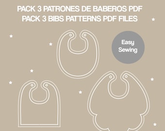 patrones babero recien nacido pdf, patron canastilla bebe, patron de babero ondas, pack patrones para aprender a coser, patrones para bebé