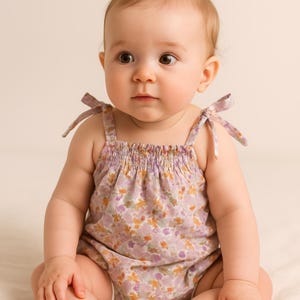 Easy baby clothing patterns, baby basket pattern, baby romper pattern, patterns to learn to sew, baby romper pattern for girls image 3