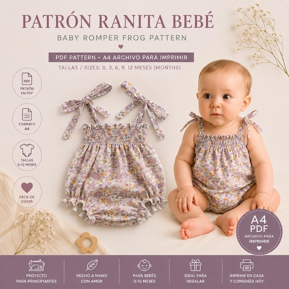patrones ropa de bebe fácil, patron canastilla bebe, patron baby romper, patrones para aprender a coser, patron baby romper niña