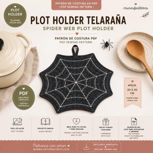 Halloween Spider Web Pot Holder | Sewing Pattern | Halloween Kitchen Decoration