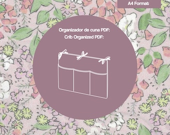Crib Organizer Sewing Pattern PDF | Nursery Pocket Organizer Pattern | Baby Crib Storage | Easy Sewing Pattern | Instant Download