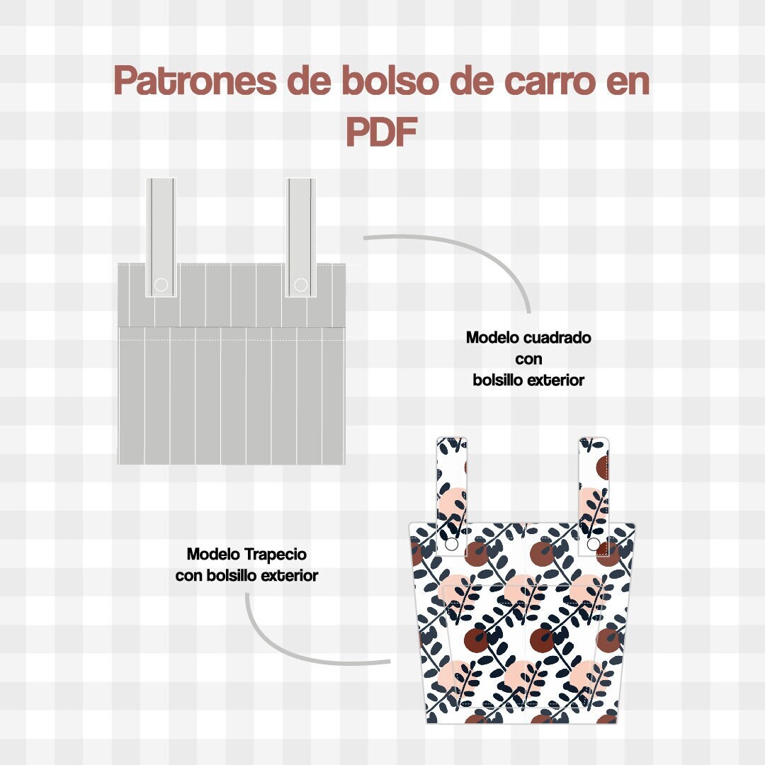 Patrón bolso carrito pdf, patrón bolso maternidad, patrón bolso