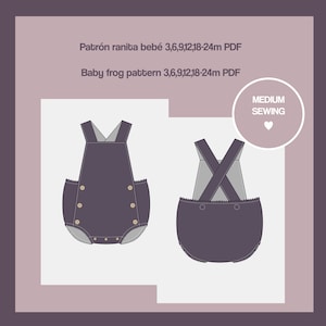 Formal baby romper pattern, baby romper pattern, easy children's PDF pattern, easy sewing pattern, pattern for baby clothes, printable pattern