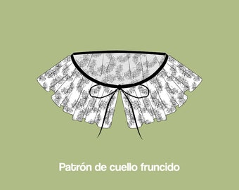 patrón cuello fruncido mujer pdf, patrón con instrucciones, patrón cuello mujer original, patrón fácil costura, patrón para empezar a coser