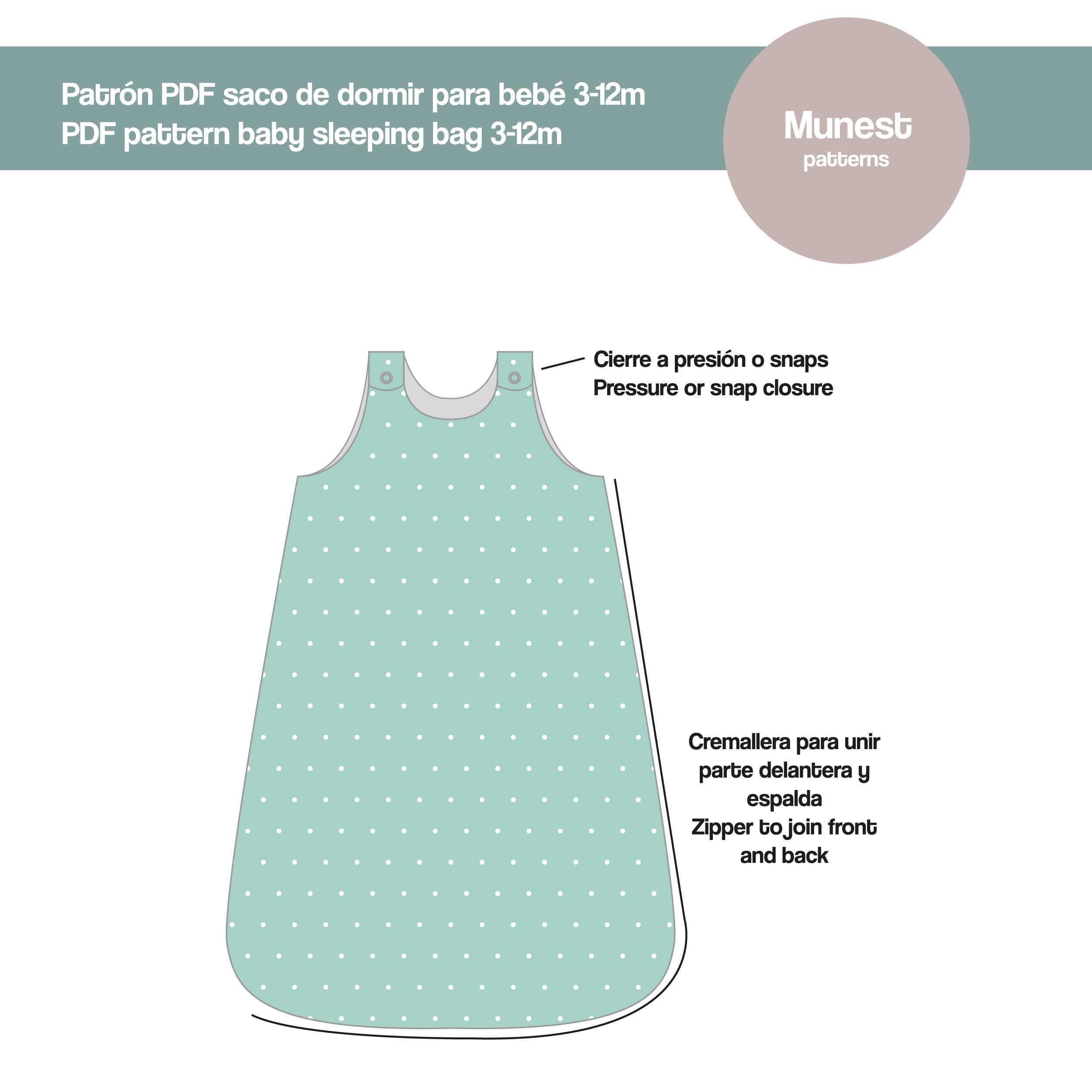 Baby Sleeping Bag Sewing Pattern PDF | Baby Sleep Sack Pattern | Easy ...