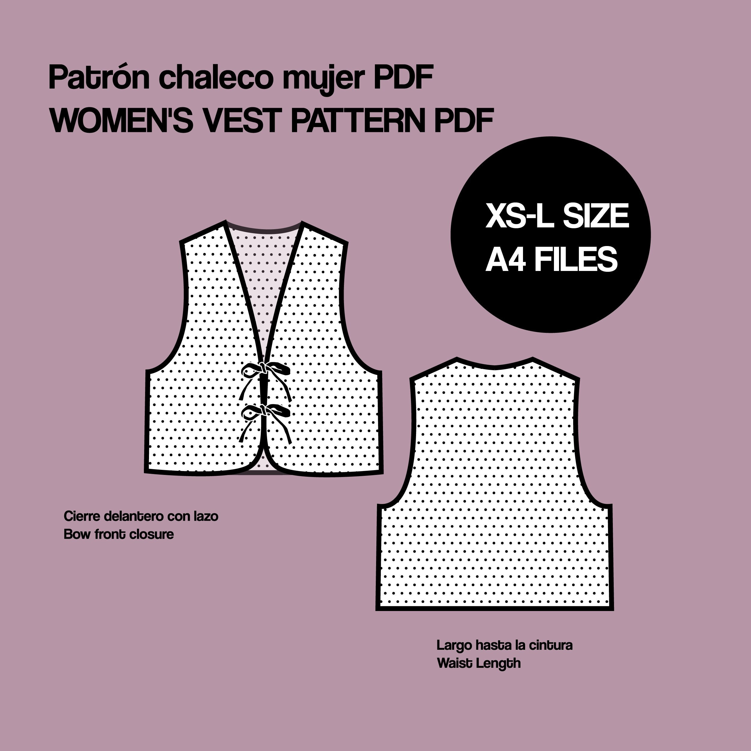 Patron Chaleco Mujer Chaleco De Trapillo Patrón De Moda 1822