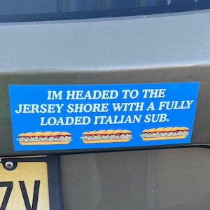 Zabawna naklejka na zderzak Jersey Shore - Humorystyczna naklejka na samochód, prezent dla miłośnika plaży, pamiątka z New Jersey