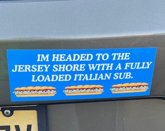 Funny Jersey Shore Bumper Sticker - Humorous Car Decal, Beach Lover Gift, New Jersey Souvenir