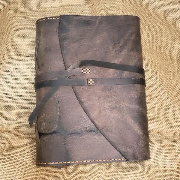 LARGE PRINT Custom, Handcrafted, Leather AA Double Big Book 12&12 Book Cover, alcoholics anonymous, recovery, sobriety