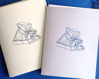 Camera (Polaroid SX-70) Illustration Note Card