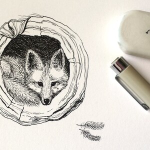 Fox Illustration Note Card image 3