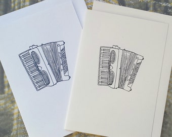 Accordion Illustration Note Card