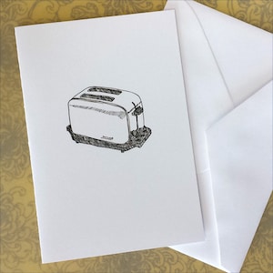 トースターのイラストノートカード