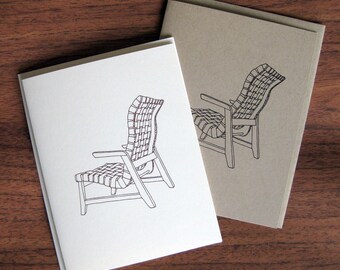 Rapson Greenbelt Lounge Chair Illustration Note Card