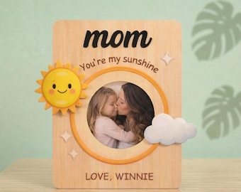 Custom Mother Sunlight Fridge Photo Magnet, Personalized Photo Frame Magnet, Mom Photo Magnet, Grandma Photo Magnet, Mother's Day Gift