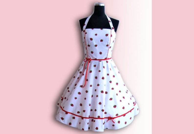 zum Anbeißen 50er Jahre Kleid mit Erdbeeren G... Bild 1