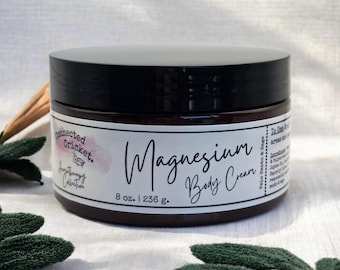 Magnesium Cream |Palo Santo & Sage | Relaxing | Self Care | Botanical Body Moisturizer | Body Butter